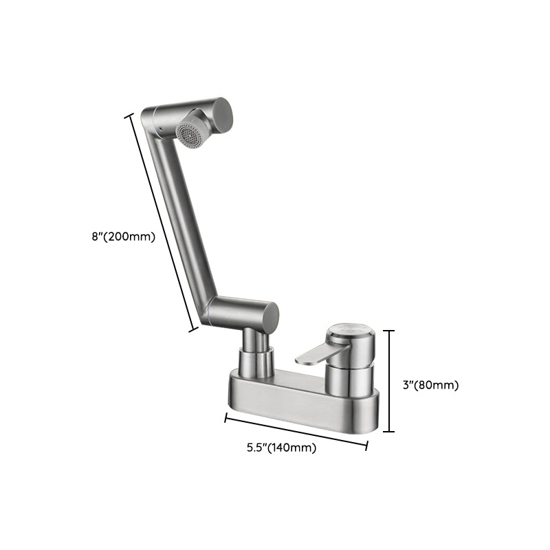 Avtoit | 2 holes sink faucet swivel stainless steel single handle central mounted faucet