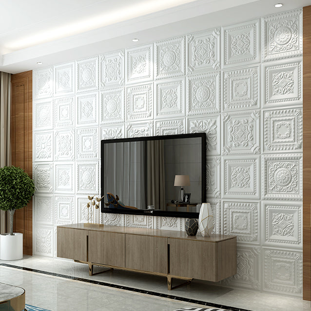 Avtoit | Modern Pearl Wall Element Access Panel Peel and Stick Wall Tile Set of 10
