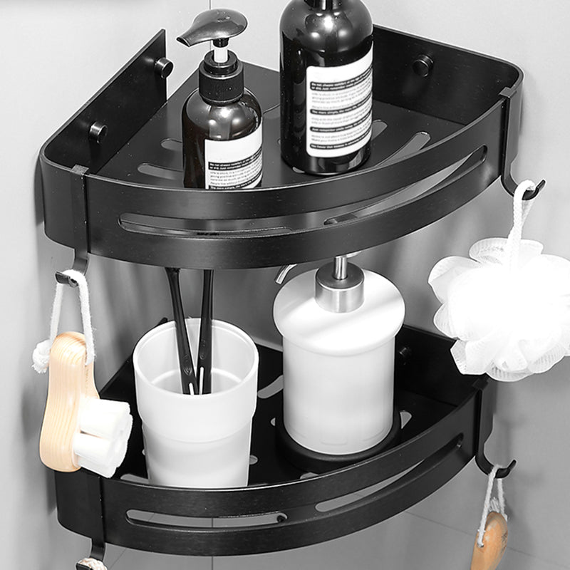 Avtoit | Black/Silver Bath Set Modern 1/2/3-Piece Anti-Rust Bath Rack