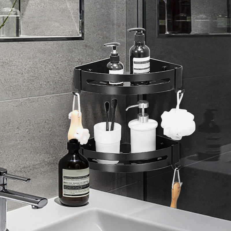 Avtoit | Black/Silver Bath Set Modern 1/2/3-Piece Anti-Rust Bath Rack