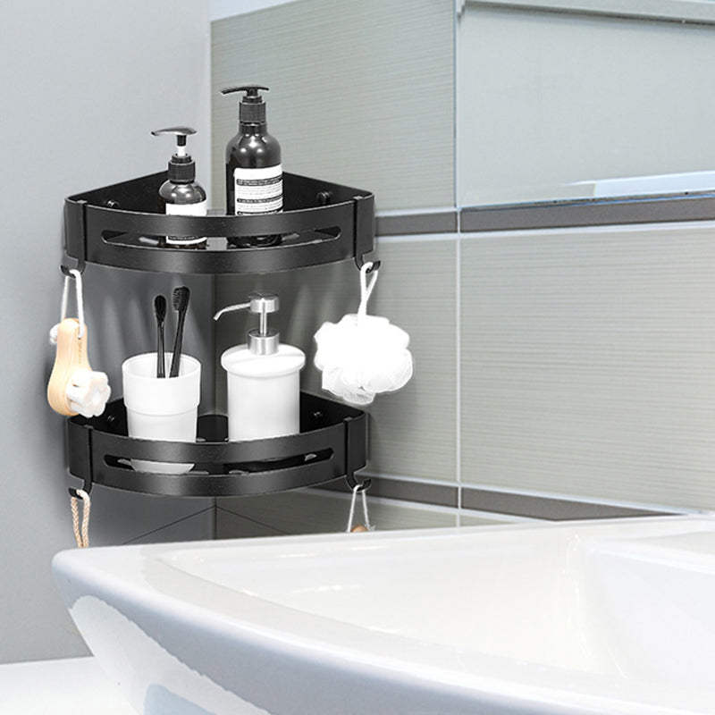Avtoit | Black/Silver Bath Set Modern 1/2/3-Piece Anti-Rust Bath Rack