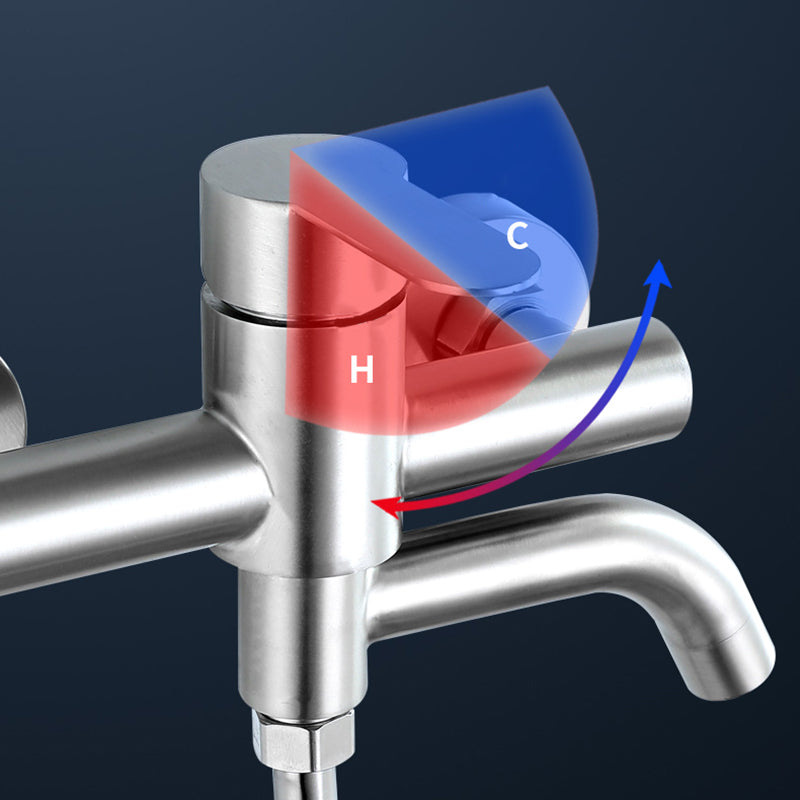 Avtoit | Modern Bathtub Faucet 304 Stainless Steel Swivel Spout Wall-Mounted Bathtub Faucet Cover