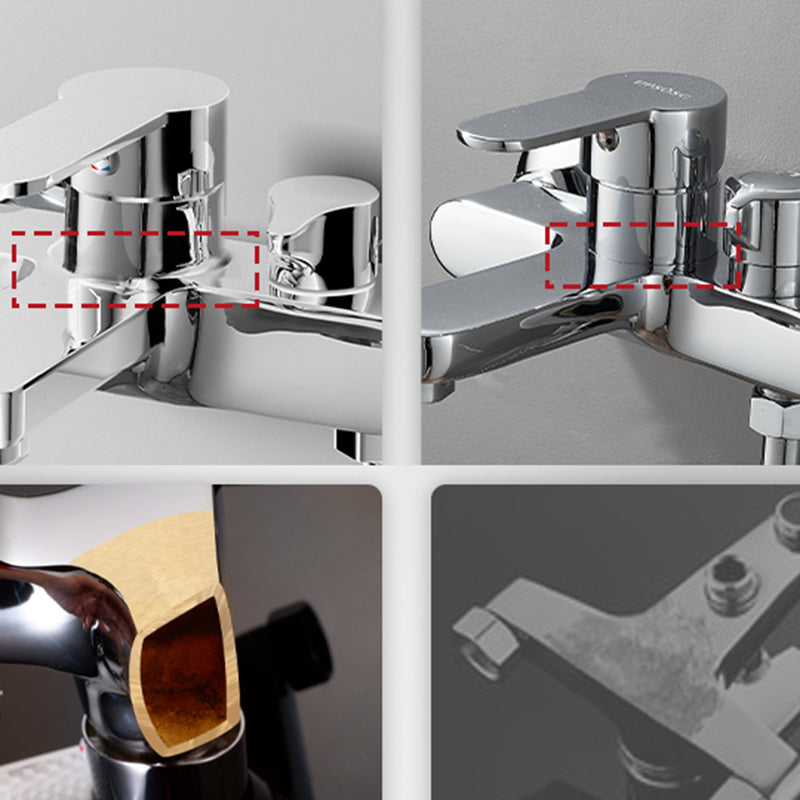 Avtoit | Popular Wall-Mounted Bathtub Faucet Fixed Lever Handle Bathtub Filler Trim