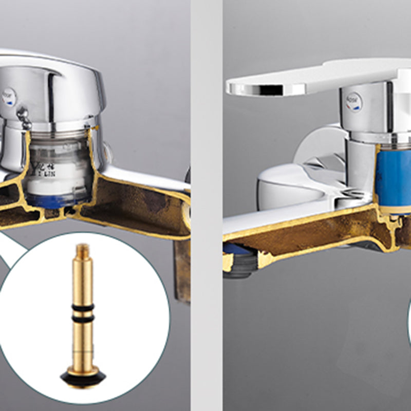 Avtoit | Popular Wall-Mounted Bathtub Faucet Fixed Lever Handle Bathtub Filler Trim