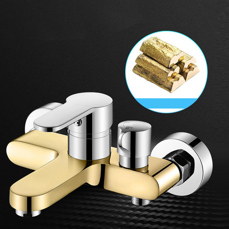 Avtoit | Single Lever Bath Mixer 2 Holes Wall Mounted Hand Shower Low Arc Tub Filler