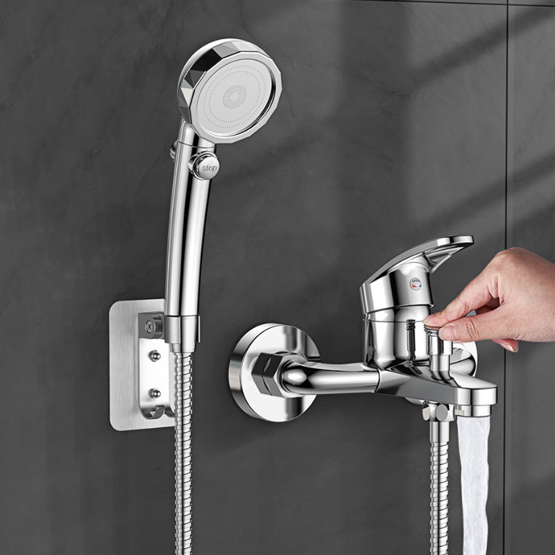 Avtoit | Single Lever Bath Mixer 2 Holes Wall Mounted Hand Shower Low Arc Tub Filler