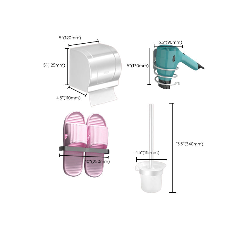 Avtoit | Modern Bathroom Accessories Hardware Set White Metal Bathroom Accessories Kit