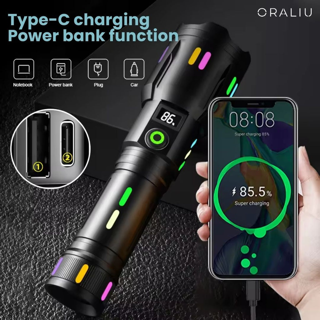 Avtoit | Military-Grade LED Flashlight – Rechargeable – 9000 Lumens