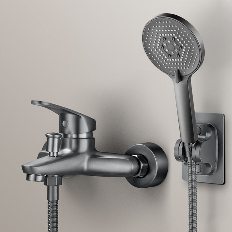 Avtoit | Solid Bathtub Faucet Handheld Shower Hose Lever Handle Wall-Mounted 2 Holes Bathtub Fill Valve