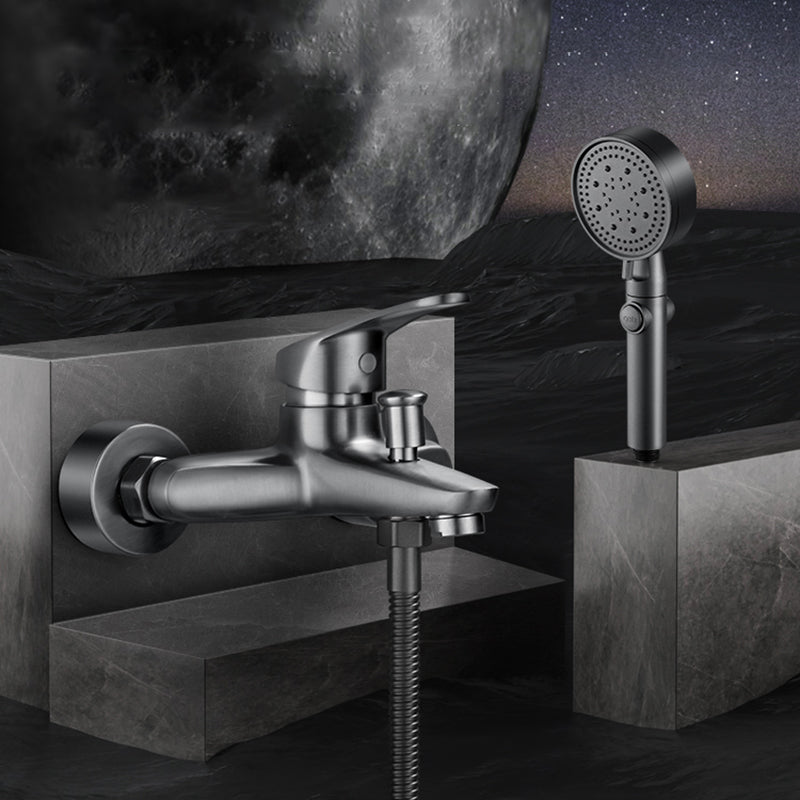 Avtoit | Solid Bathtub Faucet Handheld Shower Hose Lever Handle Wall-Mounted 2 Holes Bathtub Fill Valve