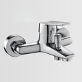Avtoit | Solid Bathtub Faucet Handheld Shower Hose Lever Handle Wall-Mounted 2 Holes Bathtub Fill Valve