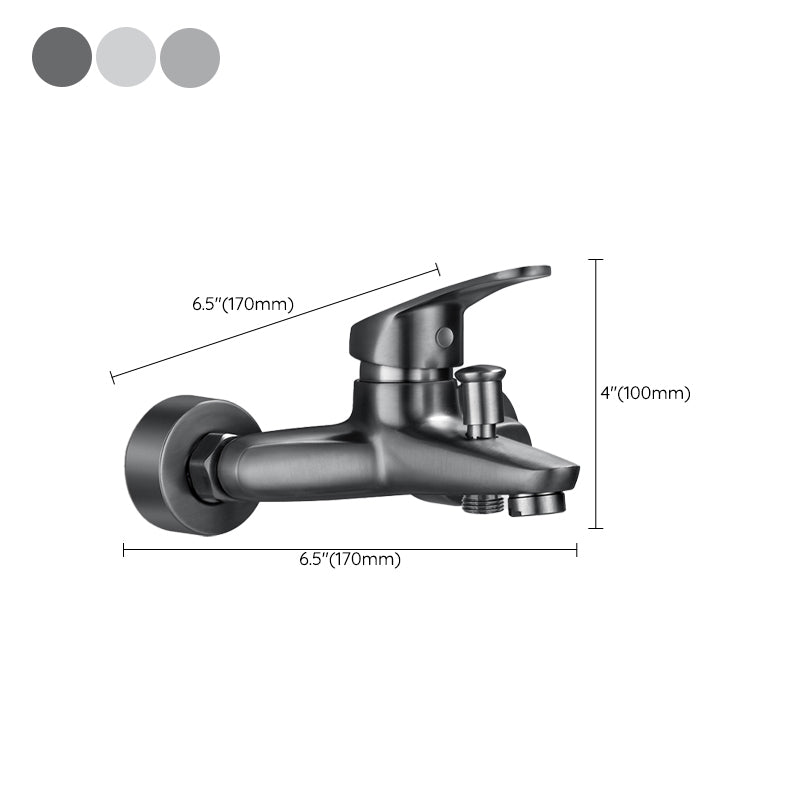 Avtoit | Solid Bathtub Faucet Handheld Shower Hose Lever Handle Wall-Mounted 2 Holes Bathtub Fill Valve