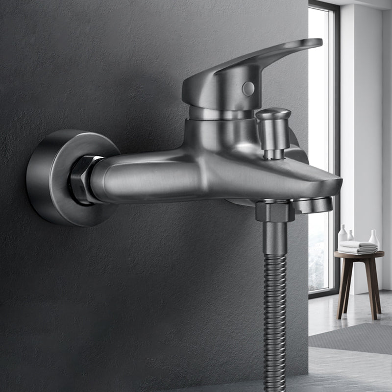 Avtoit | Bathtub filler wall mount hand shower single lever handle 2 holes low arc bathtub faucet with hose