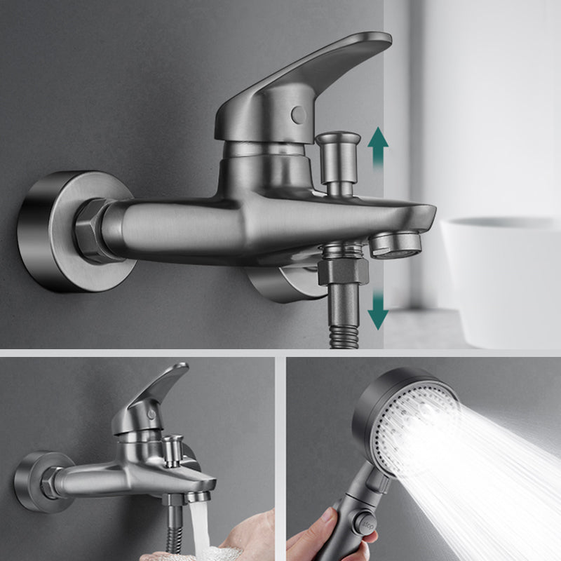 Avtoit | Bathtub filler wall mount hand shower single lever handle 2 holes low arc bathtub faucet with hose
