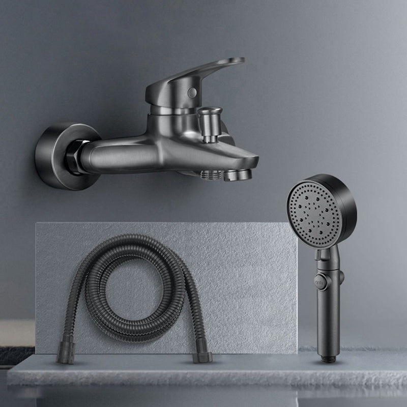 Avtoit | Bathtub filler wall mount hand shower single lever handle 2 holes low arc bathtub faucet with hose