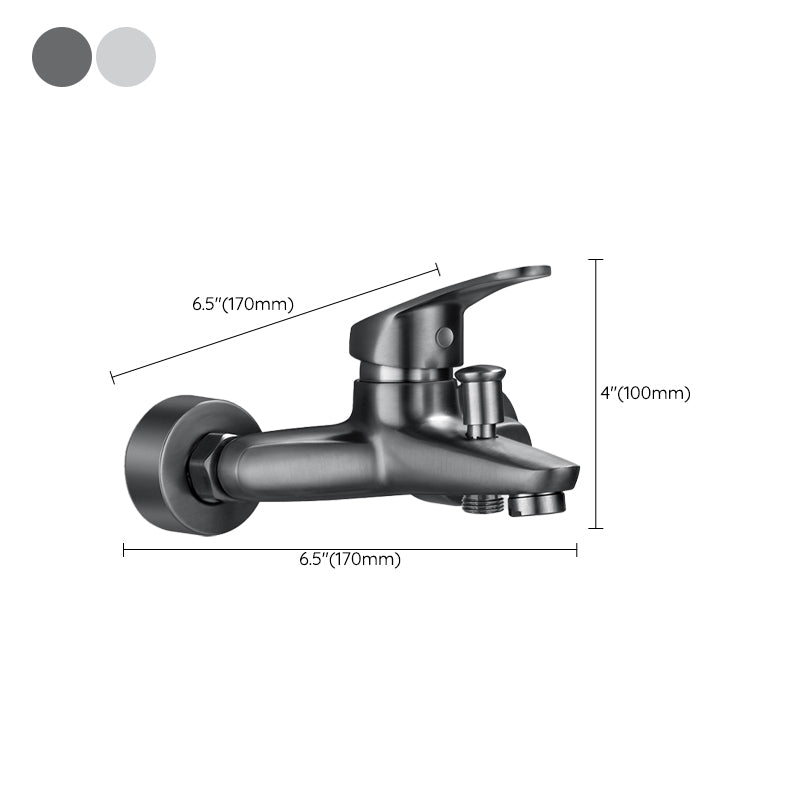Avtoit | Bathtub filler wall mount hand shower single lever handle 2 holes low arc bathtub faucet with hose