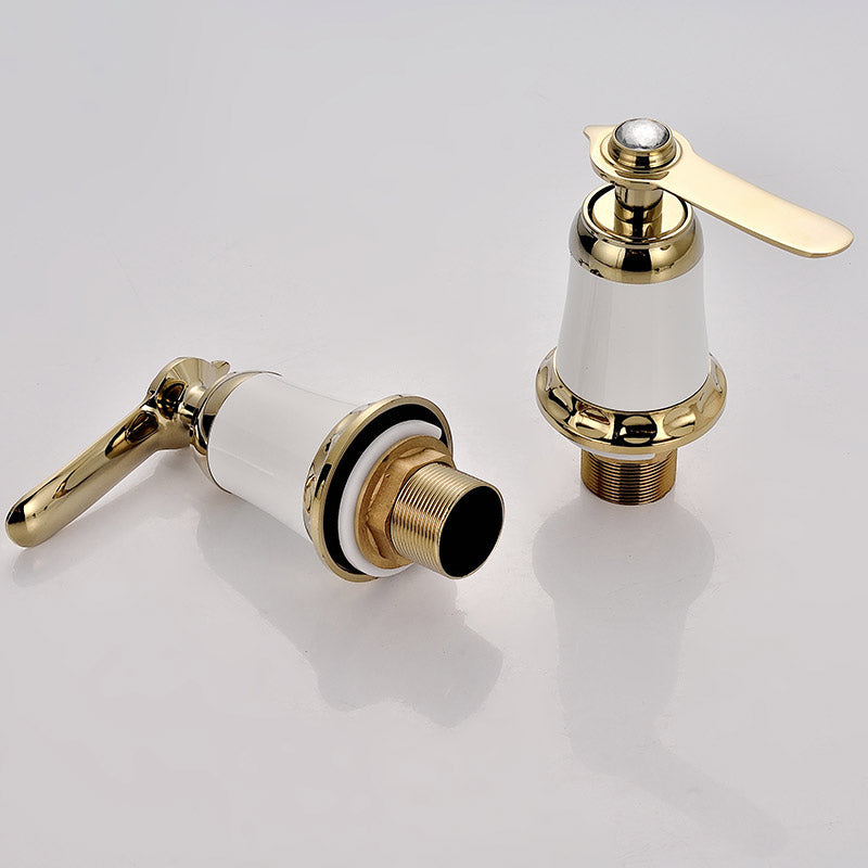 Avtoit | Glam Bathtub Faucet Trim Deck Mounted Lever Handle Swivel Spout Bathtub Faucet