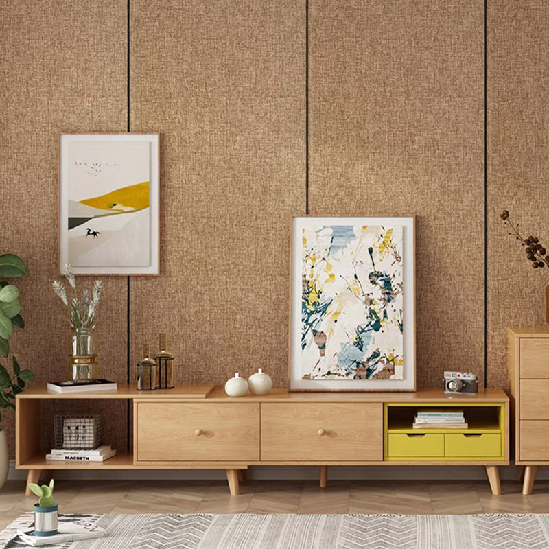 Avtoit | Contemporary Style Wall Panel Linen Living Space Peel and Stick Wall Covering