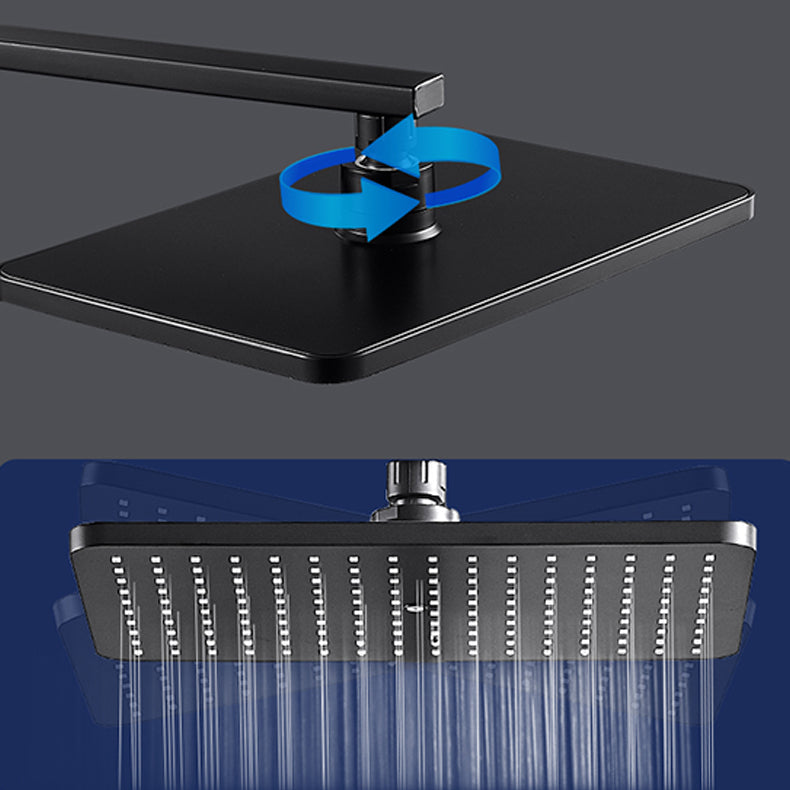 Avtoit | Modern rectangular shower head combo standard spray pattern with hand shower