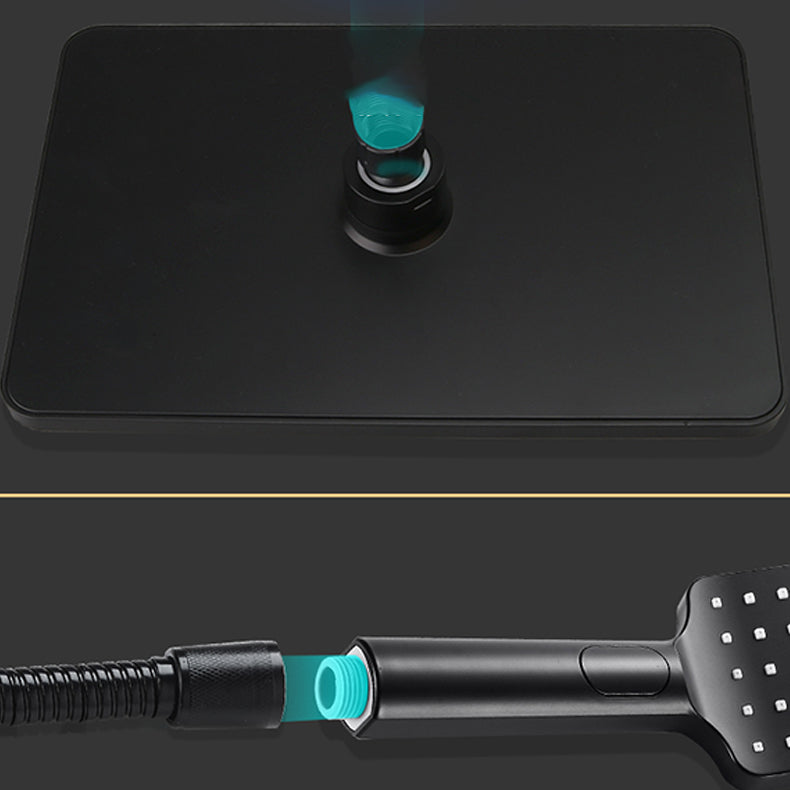 Avtoit | Modern rectangular shower head combo standard spray pattern with hand shower