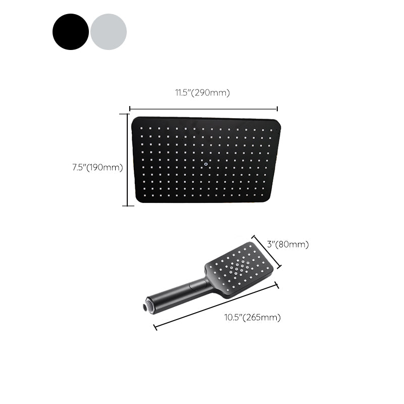 Avtoit | Modern rectangular shower head combo standard spray pattern with hand shower