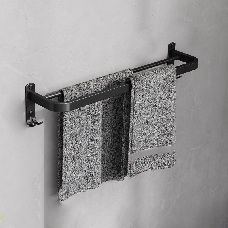 Avtoit | Minimalist black bathroom accessory set paper holder towel bar bath hardware set