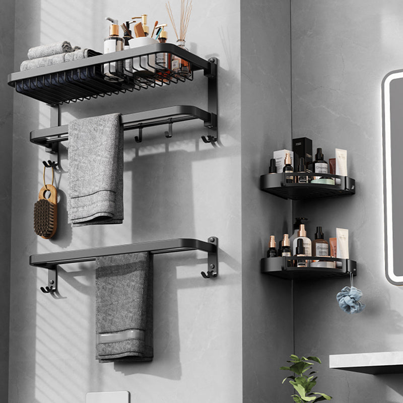 Avtoit | Minimalist black bathroom accessory set paper holder towel bar bath hardware set