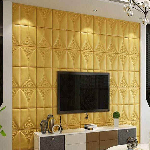 Avtoit | Modern Style Plastic Wall Panel Living Room Peel and Stick 3D Wall Covering