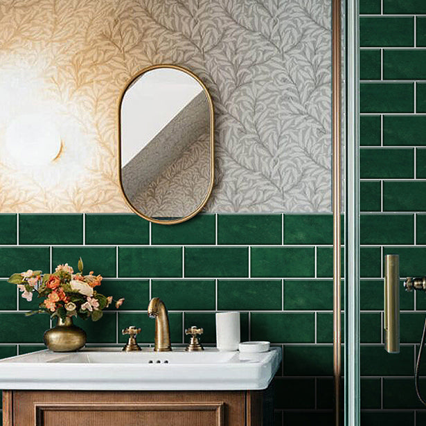 Avtoit | Mosaic tiles peel and attach tiles PVC backsplash peel and attach wall tiles in green