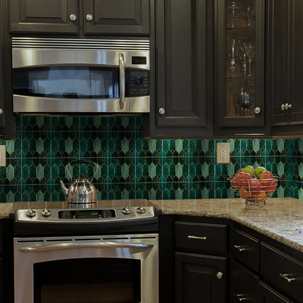 Avtoit | Polygon Peel and Stick Splash Guard Tile PVC Mosaic Peel and Stick Tile for the Kitchen