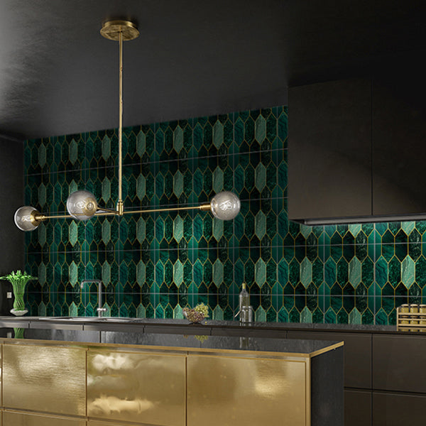 Avtoit | Polygon Peel and Stick Splash Guard Tile PVC Mosaic Peel and Stick Tile for the Kitchen