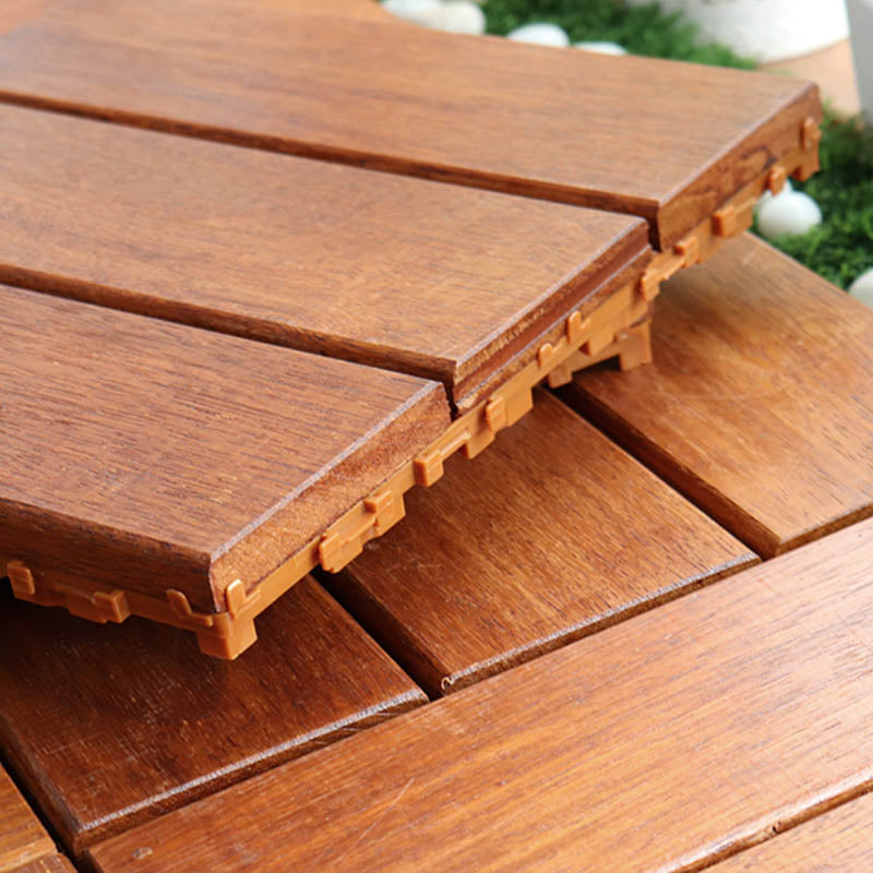 Avtoit | Classic wooden deck tiles connecting composite patio tiles