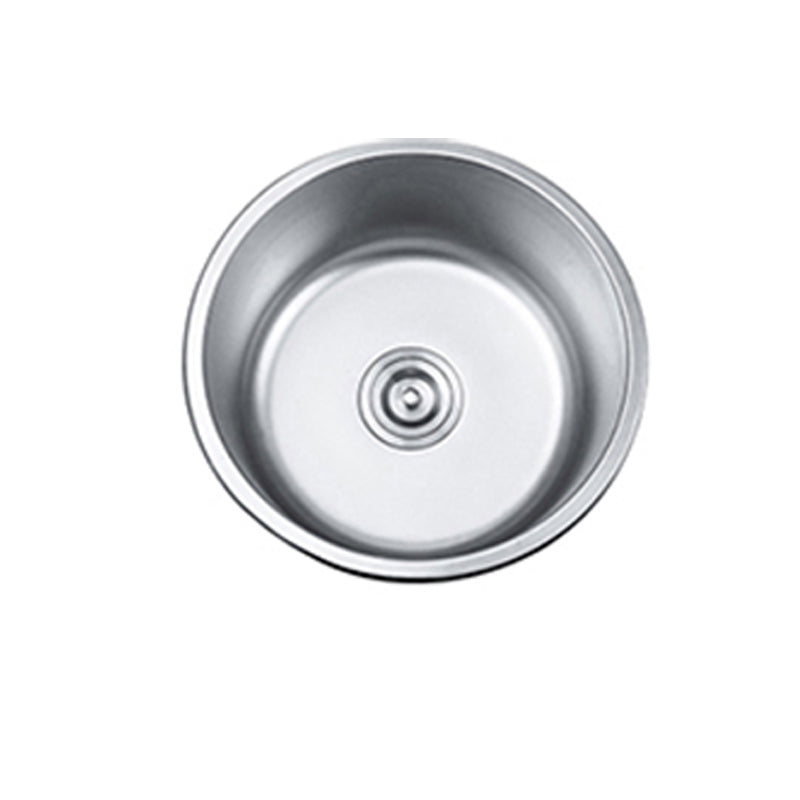 Avtoit | Round Single Bowl Kitchen Sink Stainless Steel Sink with Drain Strainer Set