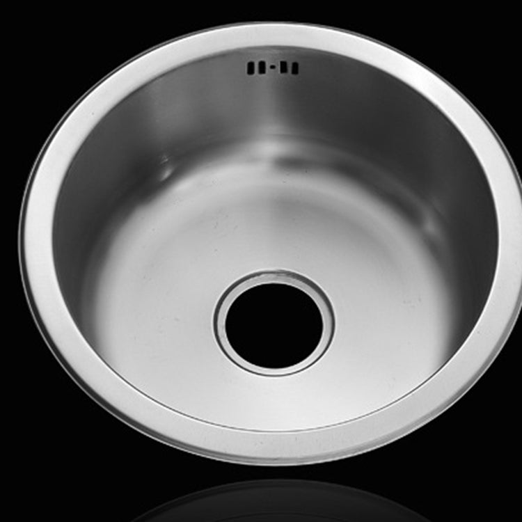 Avtoit | Round Single Bowl Kitchen Sink Stainless Steel Sink with Drain Strainer Set