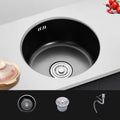 Avtoit | Single Bowl Kitchen Sink Round Stainless Steel Sink with Drain Basket Kits
