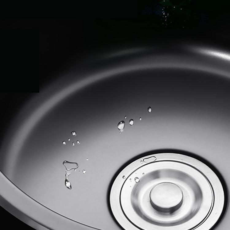 Avtoit | Single Bowl Kitchen Sink Round Stainless Steel Sink with Drain Basket Kits