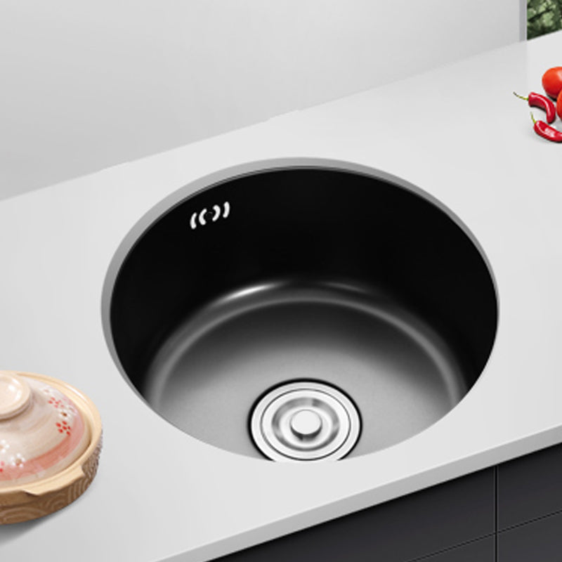 Avtoit | Single Bowl Kitchen Sink Round Stainless Steel Sink with Drain Basket Kits