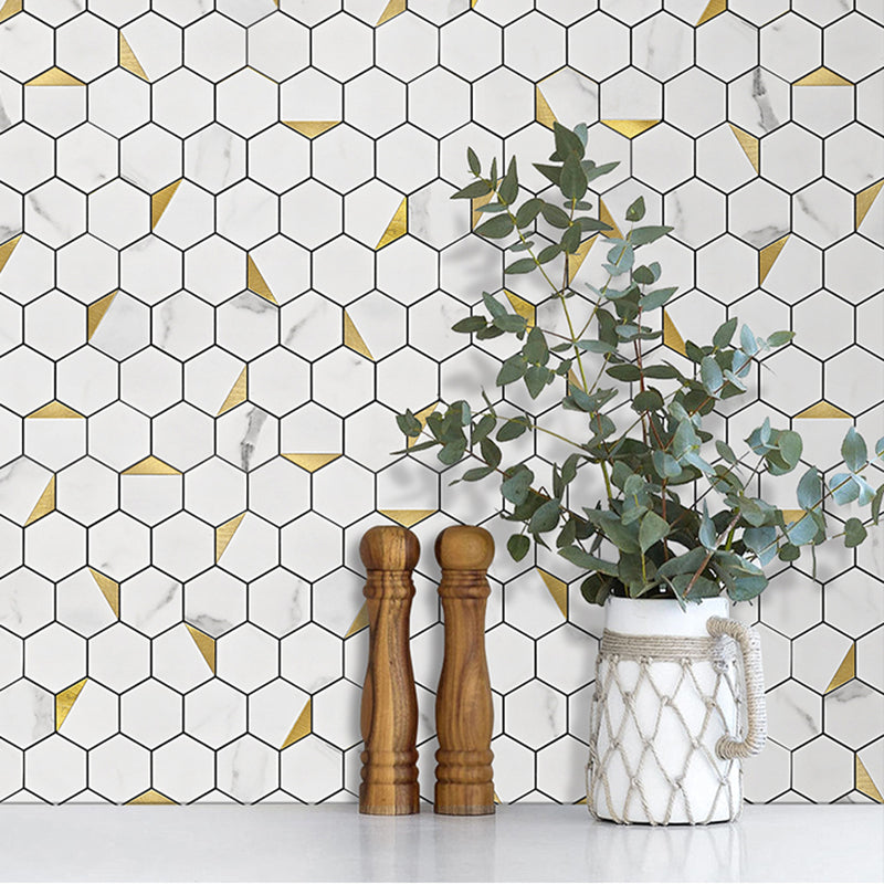 Avtoit | Hexagonal Modern Peel and Stick Tiles Mosaic Tiles Peel and Stick Backsplashes