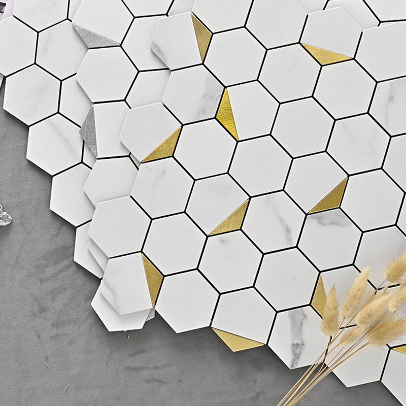 Avtoit | Hexagonal Modern Peel and Stick Tiles Mosaic Tiles Peel and Stick Backdrops