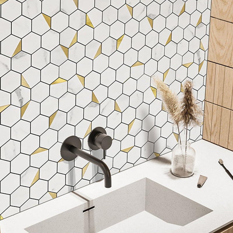 Avtoit | Hexagonal Modern Peel and Stick Tiles Mosaic Tiles Peel and Stick Backdrops