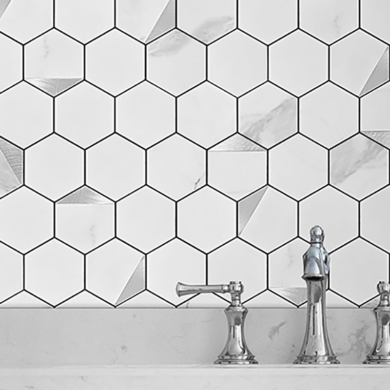 Avtoit | Hexagonal Modern Peel and Stick Tiles Mosaic Tiles Peel and Stick Backsplashes