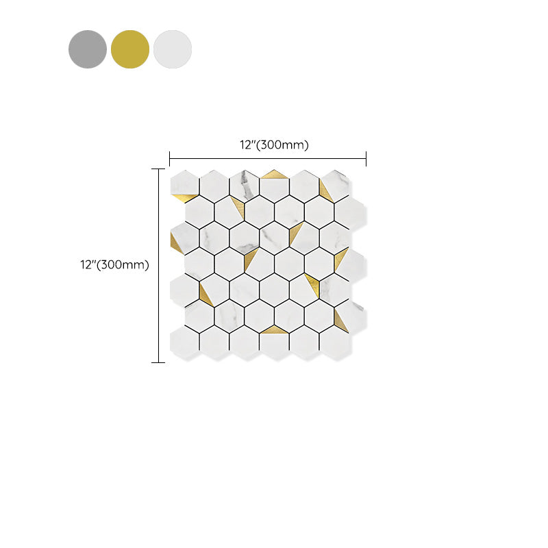 Avtoit | Hexagonal Modern Peel and Stick Tiles Mosaic Tiles Peel and Stick Backdrops