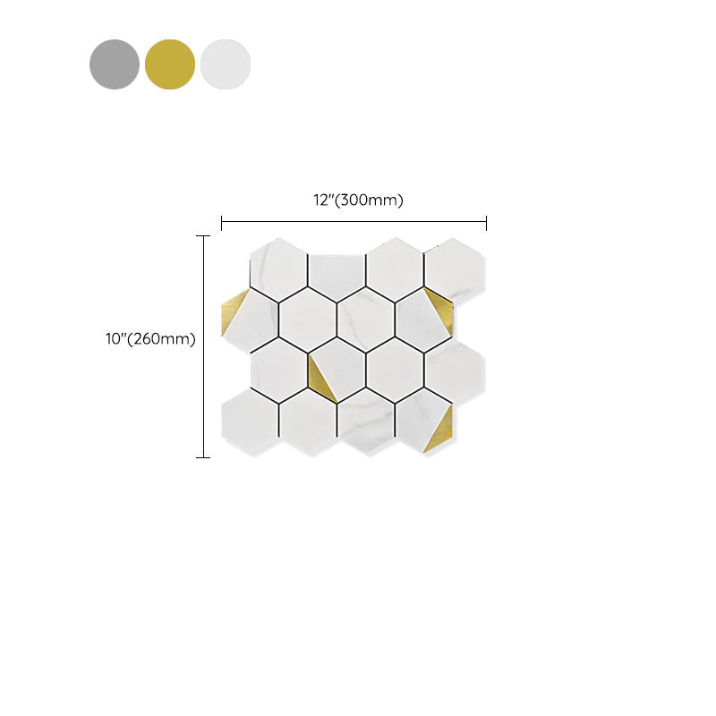 Avtoit | Hexagonal Modern Peel and Stick Tiles Mosaic Tiles Peel and Stick Backdrops