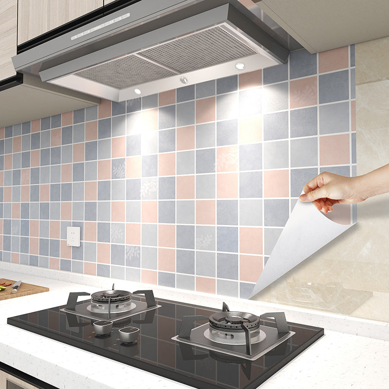 Avtoit | Modern Tile Peel & Stick PVC Grid Pattern Self-Adhesive Wallpaper
