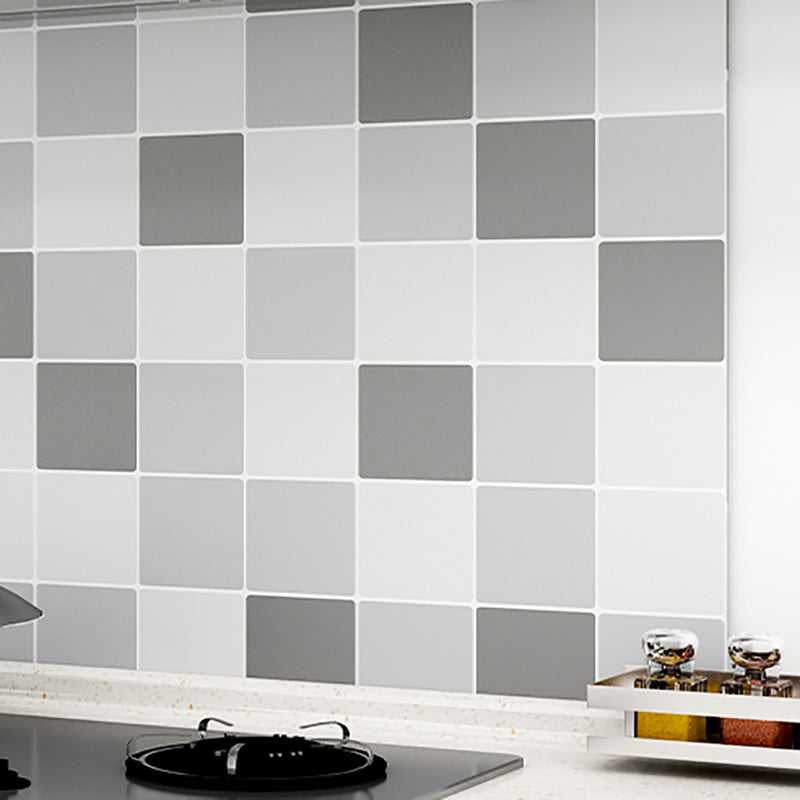 Avtoit | Modern Peel & Stick PVC Tile Grid Pattern Self-Adhesive Wallpaper