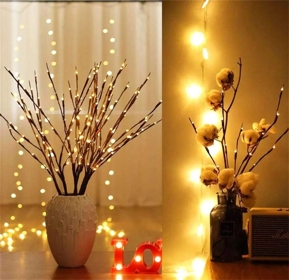 Avtoit | Battery-operated adjustable LED branch decoration string lights
