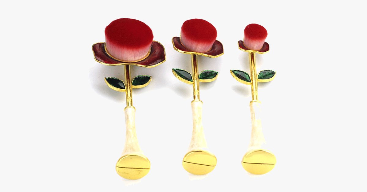 Avtoit | Rose Beauty Flawless Face Oval Brush Set