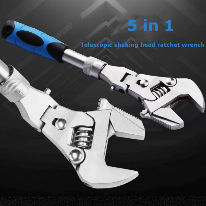 Avtoit | 5 In 1 Telescopic Shaking Head Ratchet Wrench