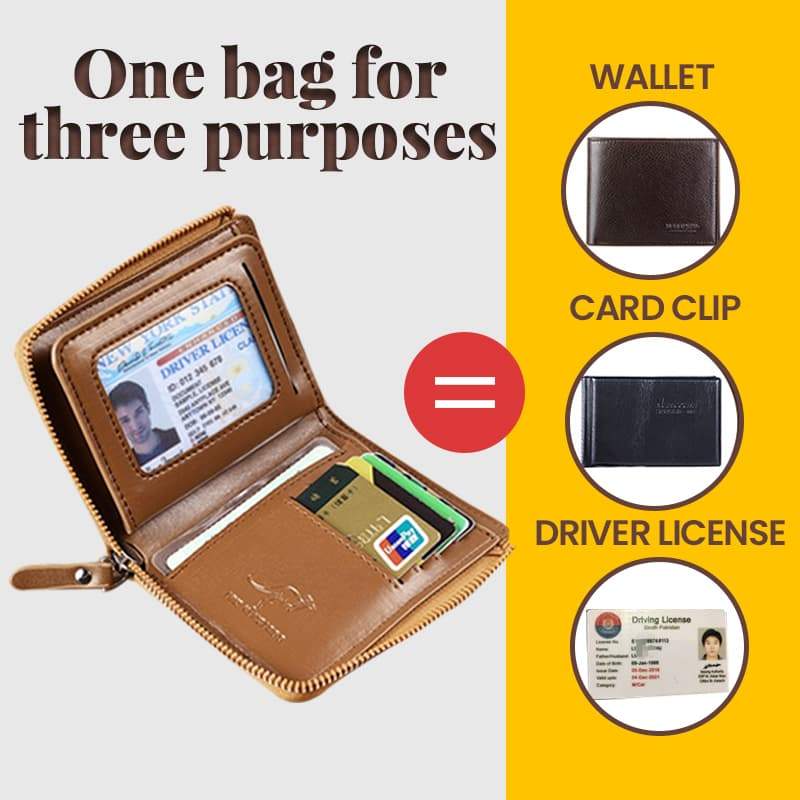 Avtoit | Men's Essentials-Multi-functional RFID Blocking Waterproof Durable PU Leather Wallet