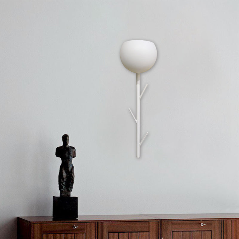 Avtoit | Modern Arched Surface Wall Light Iron LED Nightstand Wall Mount Light in White with Branch Design